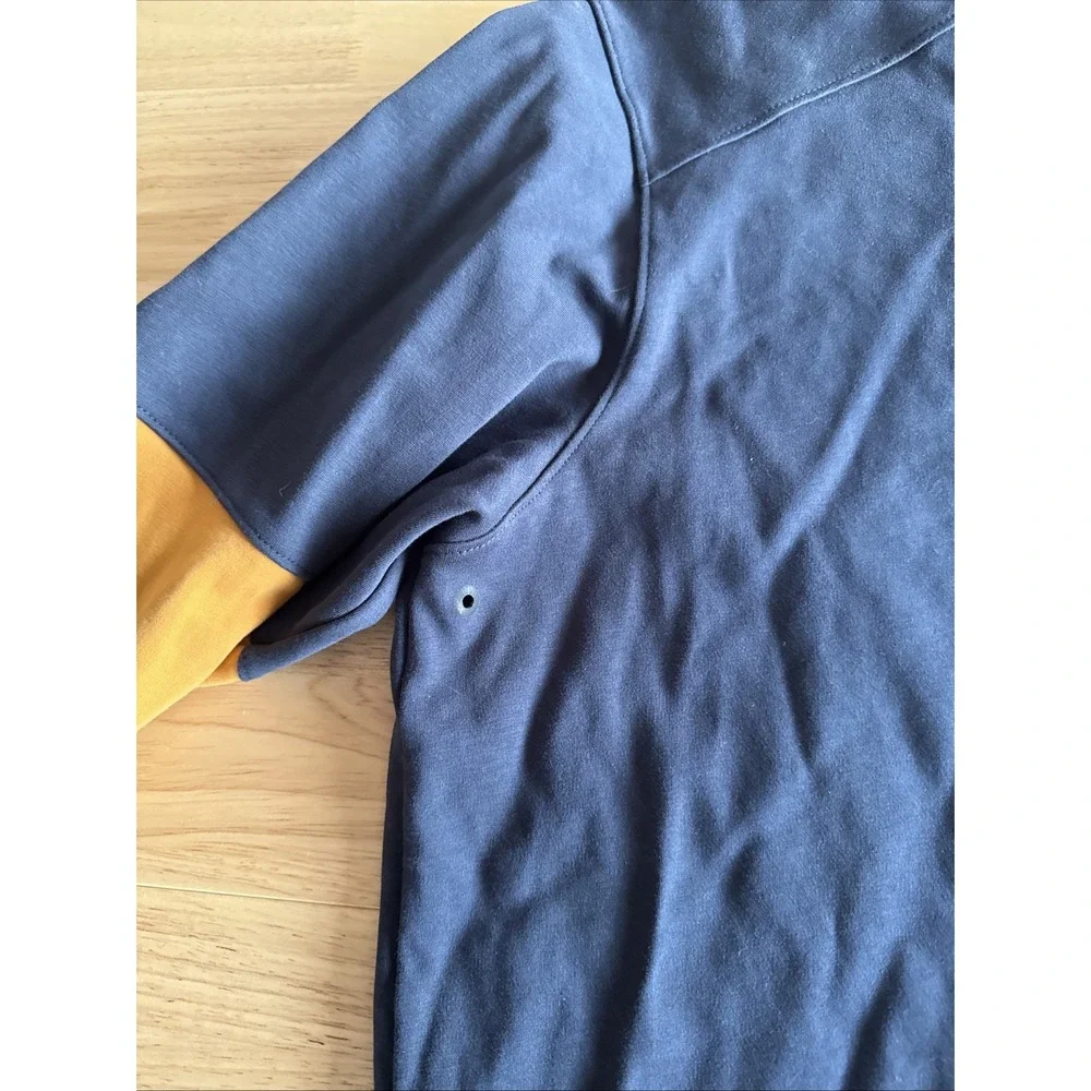 The North Face Heavy Long Sleeve Navy Blue‎ And Orange Men's Medium